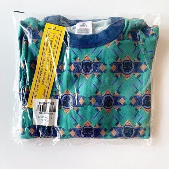 Hanna Andersson Marvel Black Panther Long John Pajama Set 5T 6-7 Years 8 years - Picture 7 of 8